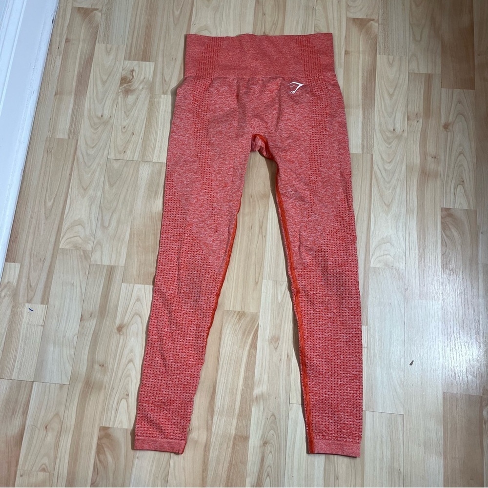 Gymshark Vital Womens Seamless‎ 2.0 Leggings in chili red marl XS